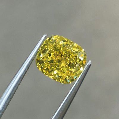 Cushion Cut HPHT Lab Grown Yellow Diamond Wszystkie kształty są dostępne