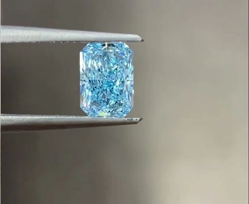 4ct 10 Mohs Lab Grown Niebieskie diamenty Promienny brylantowy szlif Duży rozmiar