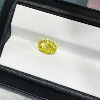 Żółty kanaryjski diament laboratoryjnie wyhodowany diament owalny 2,1kt Diament z certyfikatem IGI