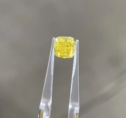poduszka luźny diament HPHT Lab Grown Yellow Diamond Certyfikowane syntetyczne diamenty