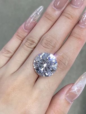 Wielki rozmiar Luźny 7ct Laboratory Created Białe Diamenty Kolor G Okrągły Brilliant Cut Na Naszyjnik