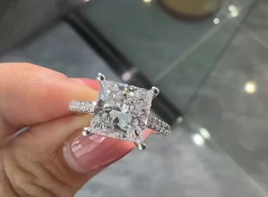 Lab Made Diamenty Biżuteria Księżniczka Lab Grown Diamenty Biżuteria Diamenty Pierścienie Stud kolczyki