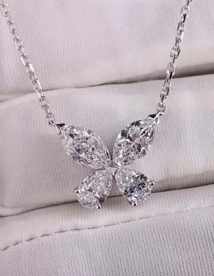 Laboratorium Motyl stworzyło diamentowy wisiorek naszyjnik Laboratorium diamentowy wisiorek biżuterii