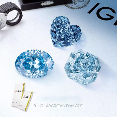 Laboratoryjnie wyhodowane niebieskie diamenty z certyfikatem IGI
