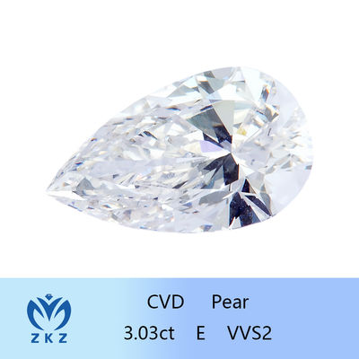 Brzoskwinia zcięta jako wyhodowana w laboratorium CVD wyhodowany diament 3ct z certyfikacją IGI sprzedaż fabryczna
